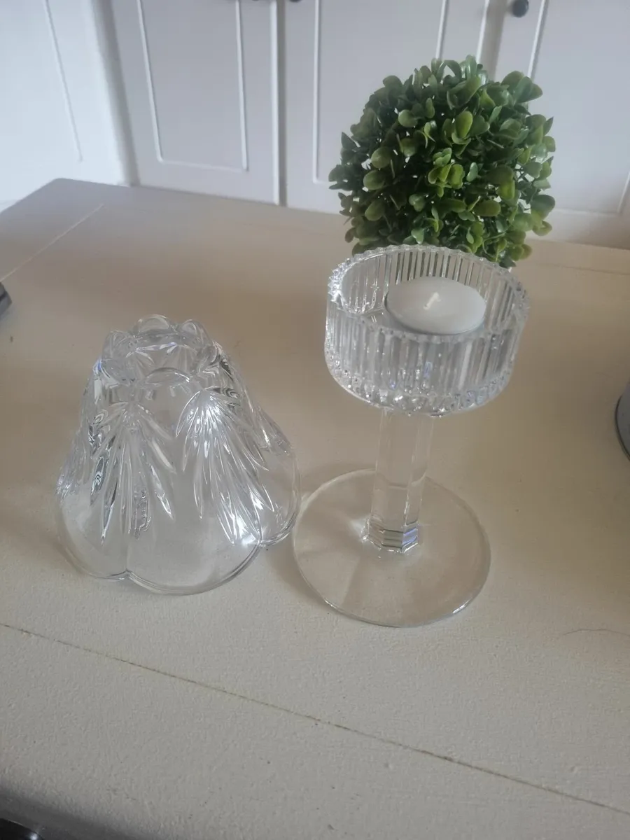 Galway Crystal Globe Candle Lamp - Image 1
