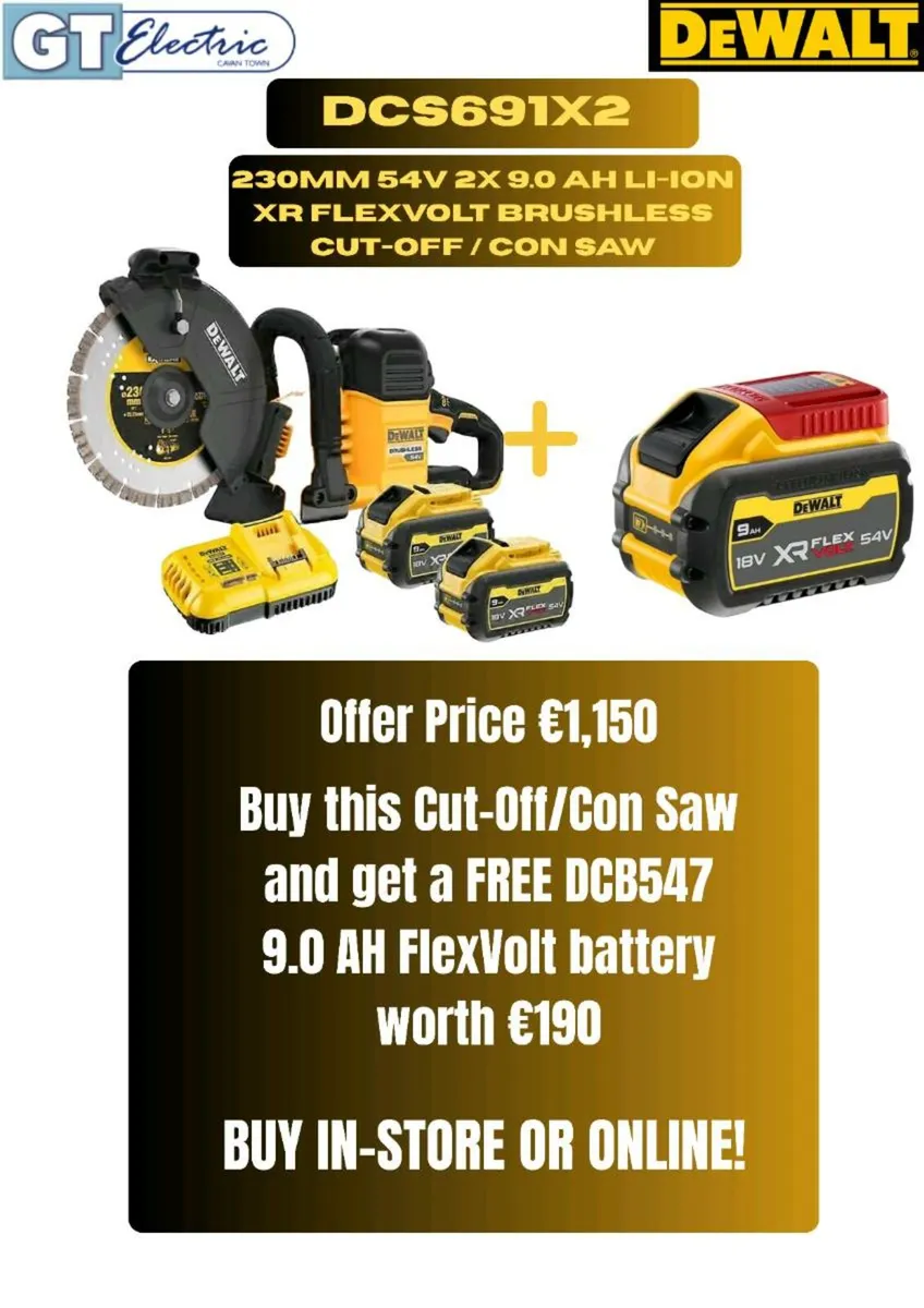 DeWALT 54v DCS691X2 9" Con saw
