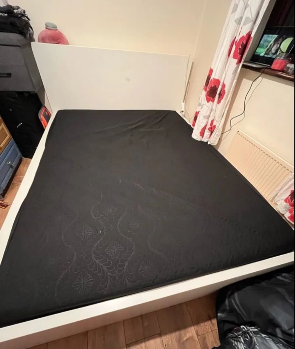 IKEA King Size Bed and Mattress - Image 1