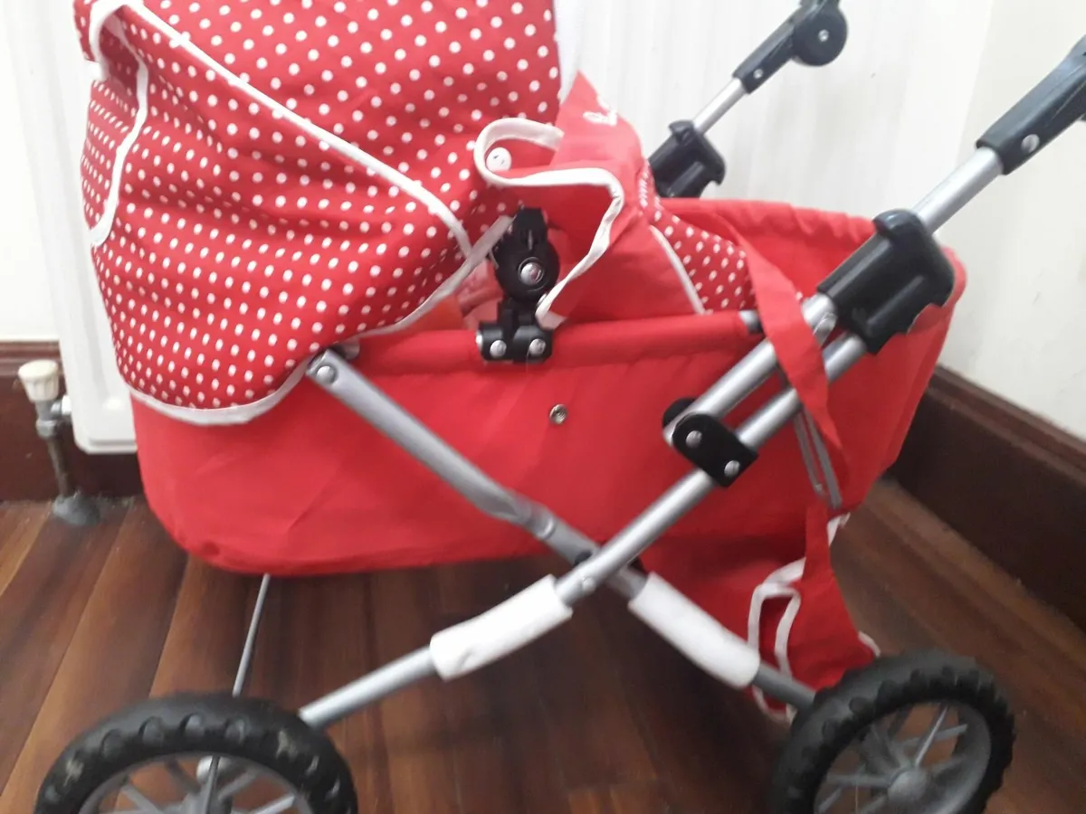 Dolls pram - red Silver Cross - Image 3