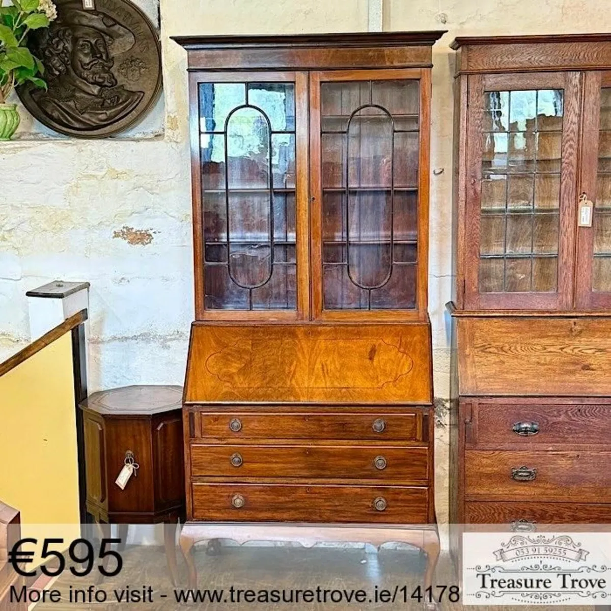 Antique and Vintage Tall Bookcases / Home Office - Image 3
