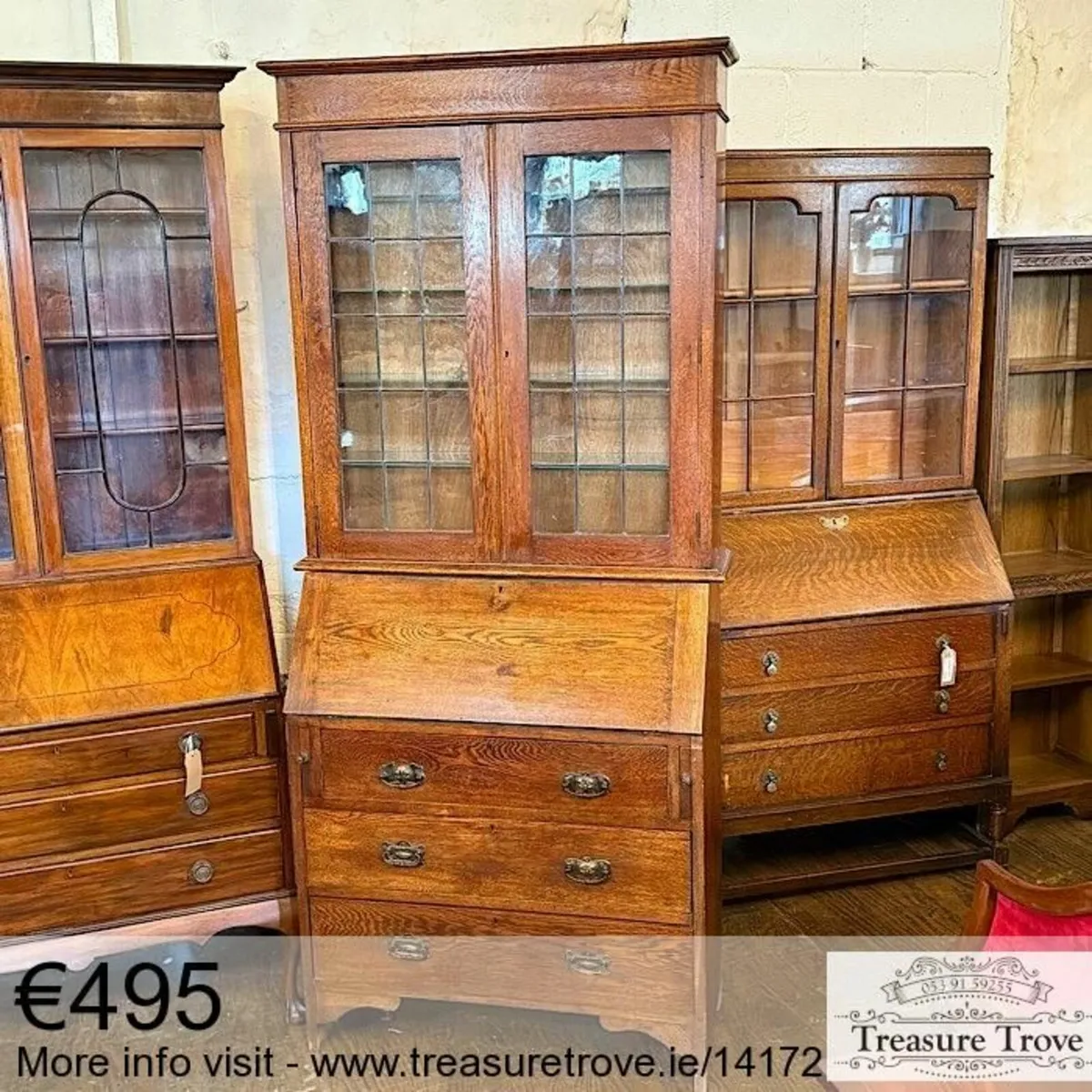 Antique and Vintage Tall Bookcases / Home Office - Image 2