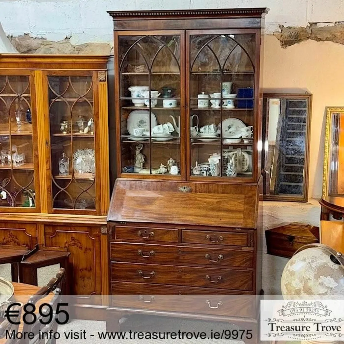 Antique and Vintage Tall Bookcases / Home Office - Image 4