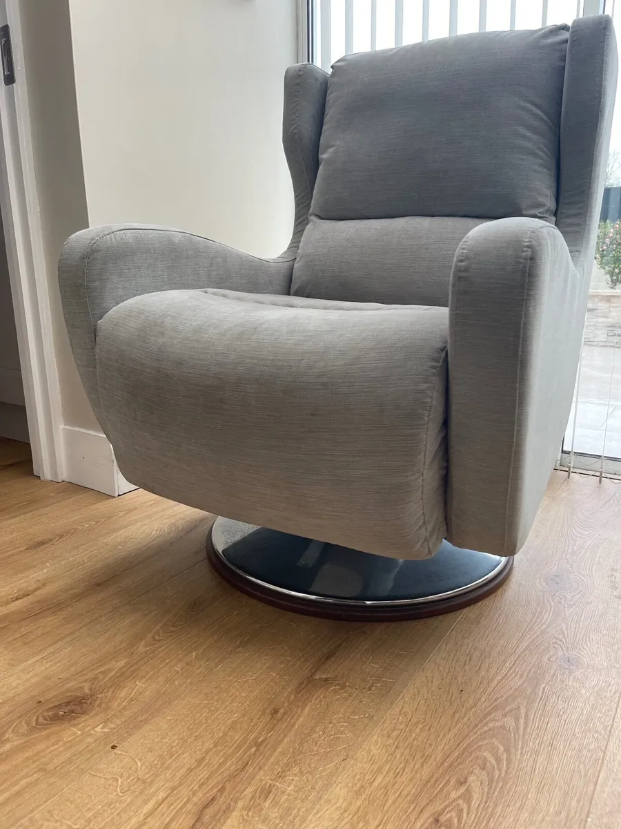 Grey Swivel arm chair - Image 1