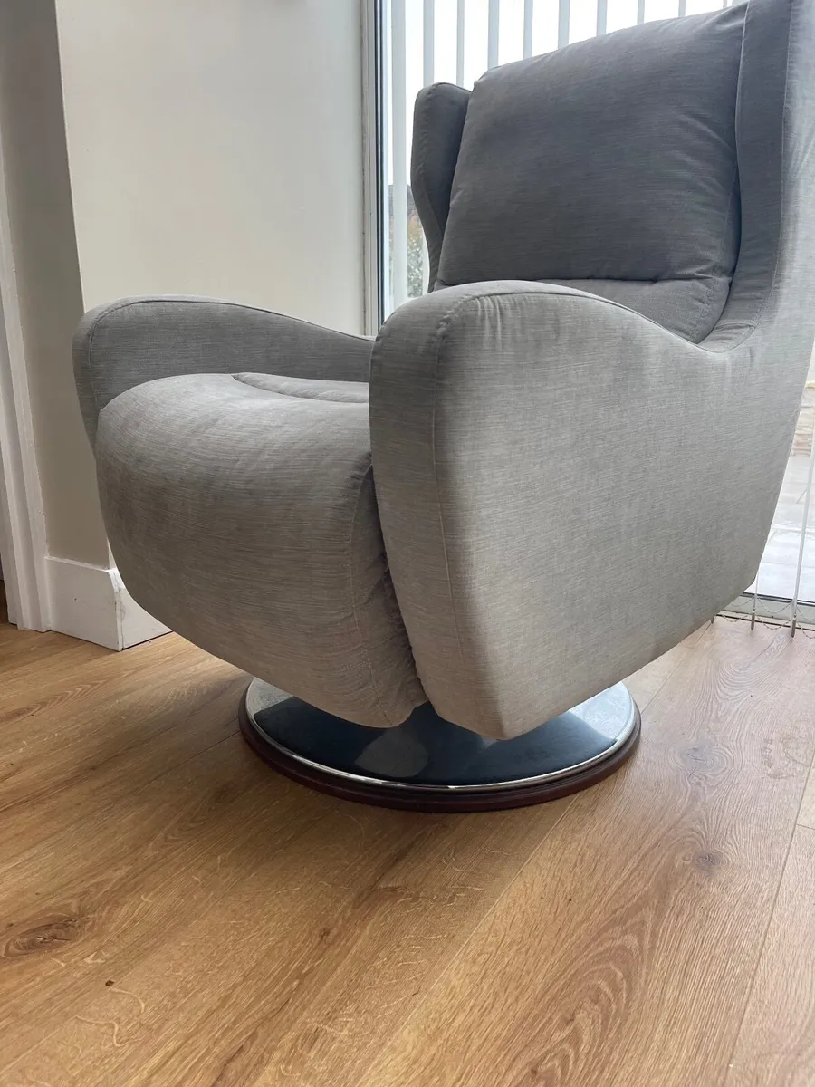 Grey Swivel arm chair - Image 3