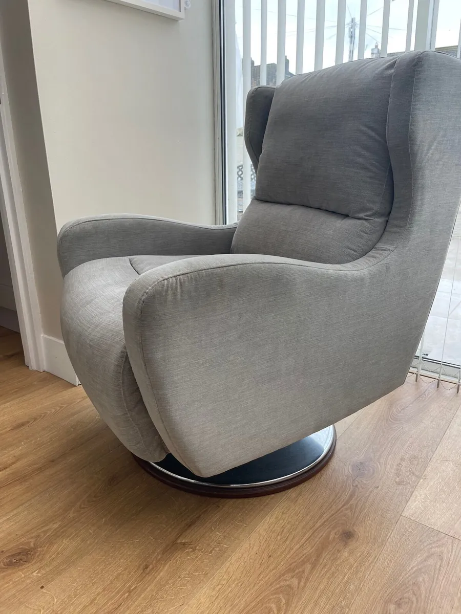 Grey Swivel arm chair - Image 4