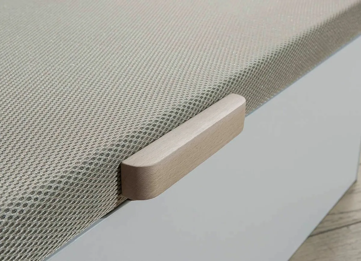 White Ottoman Storage Bed - Double - Image 3