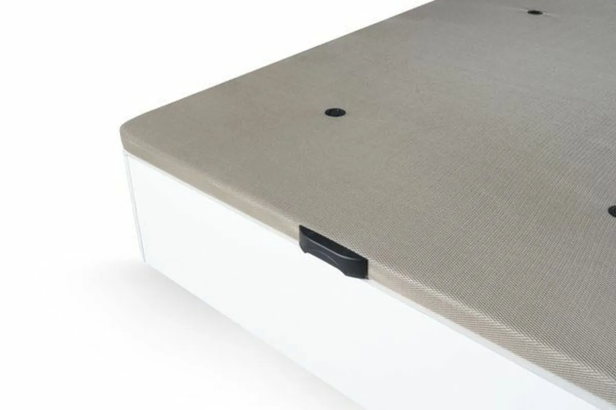 White Ottoman Storage Bed - Double - Image 3