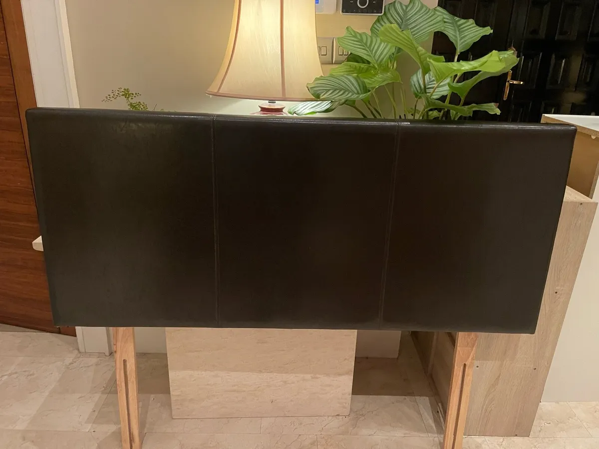 Gorgeous Brown Leather Double Size Headboard