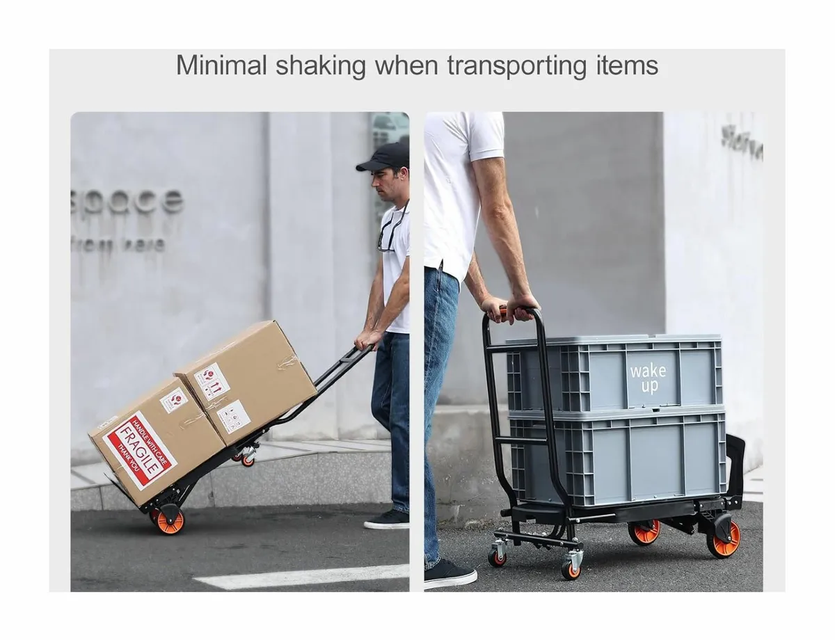 2-in-1 Folding Hand Truck and Dolly 300 lbs Load - Image 2