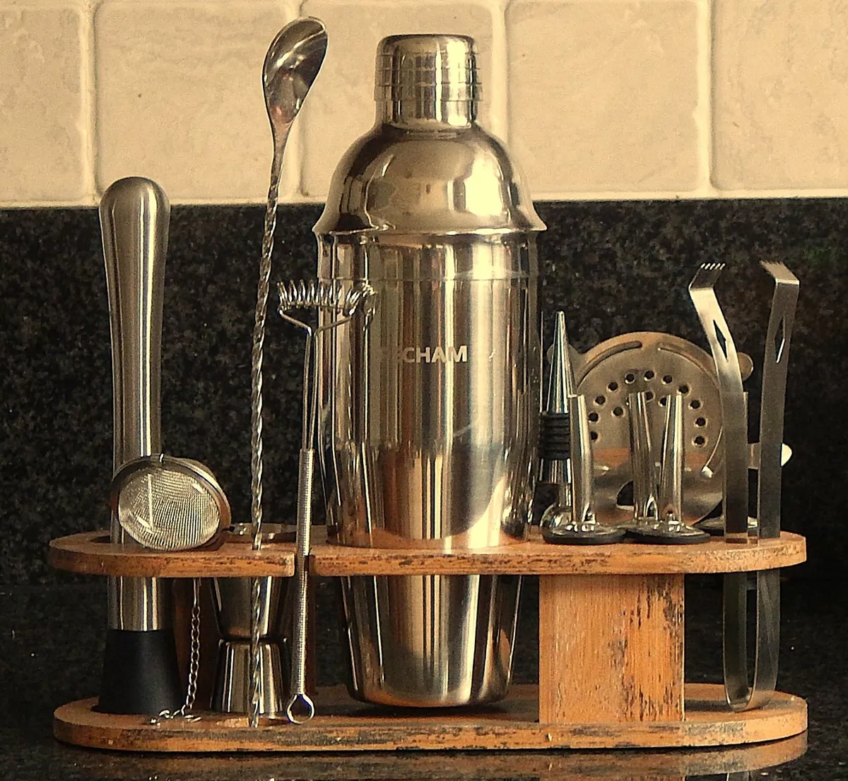 12 Piece Stainless Steel Cocktail Shaker Set - Image 2