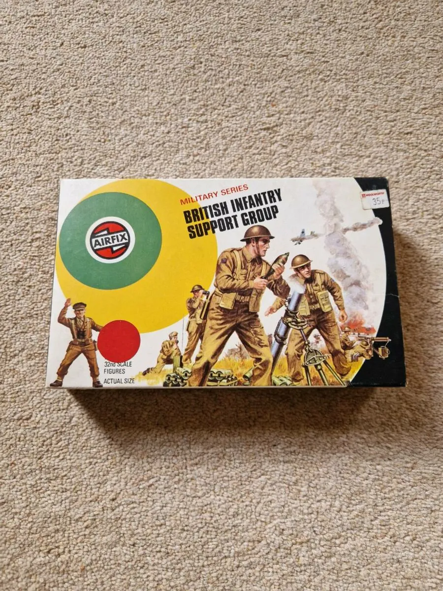 Vintage Airfix British WW2 Soldiers Support Group - Image 1