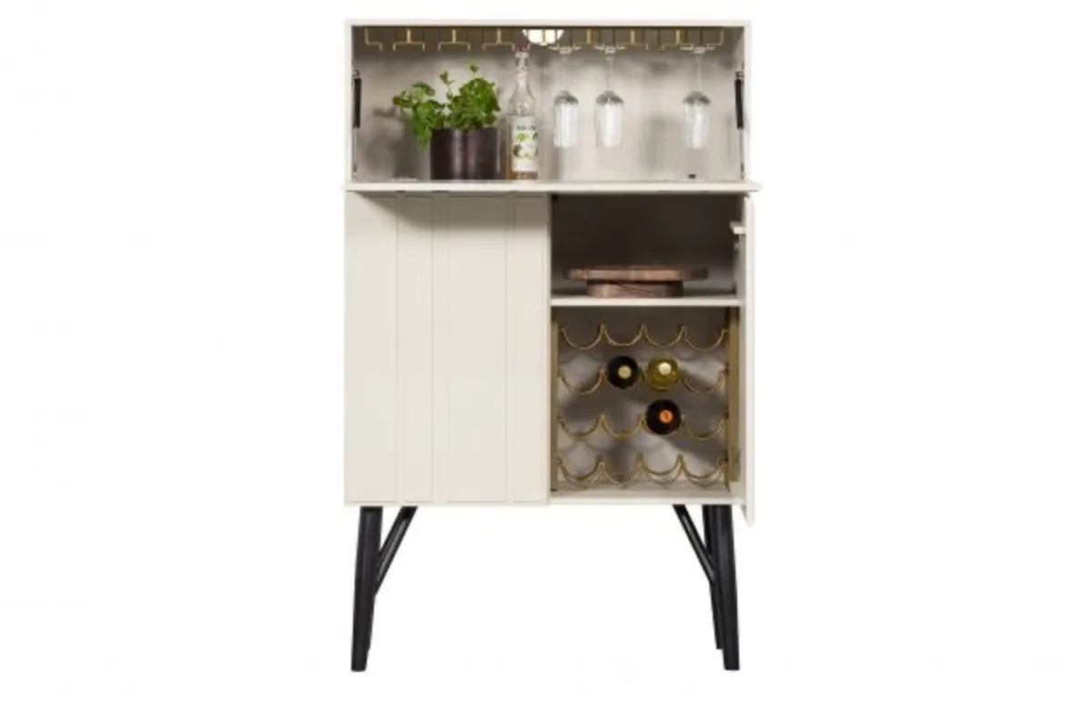 [New] Miller pine wood bar cabinet - Image 4