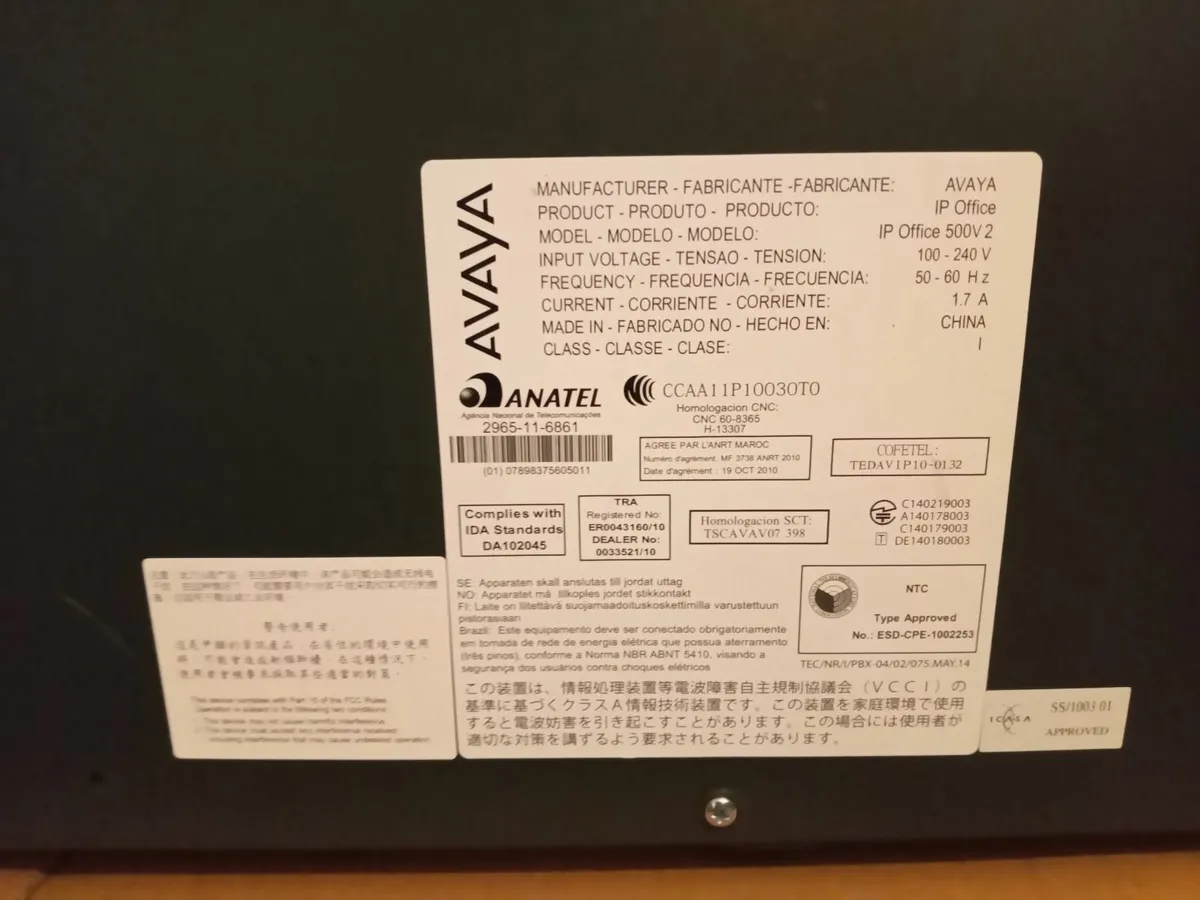 Delivery - Avaya IP IP500 v2 Control Unit - Image 4