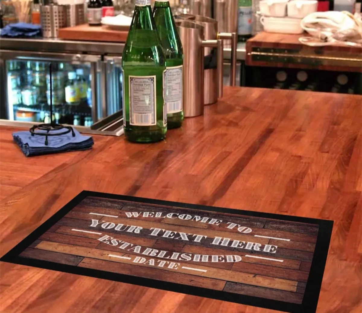 Personalised Home Bar Set Runner, Coasters & Sign - Image 4