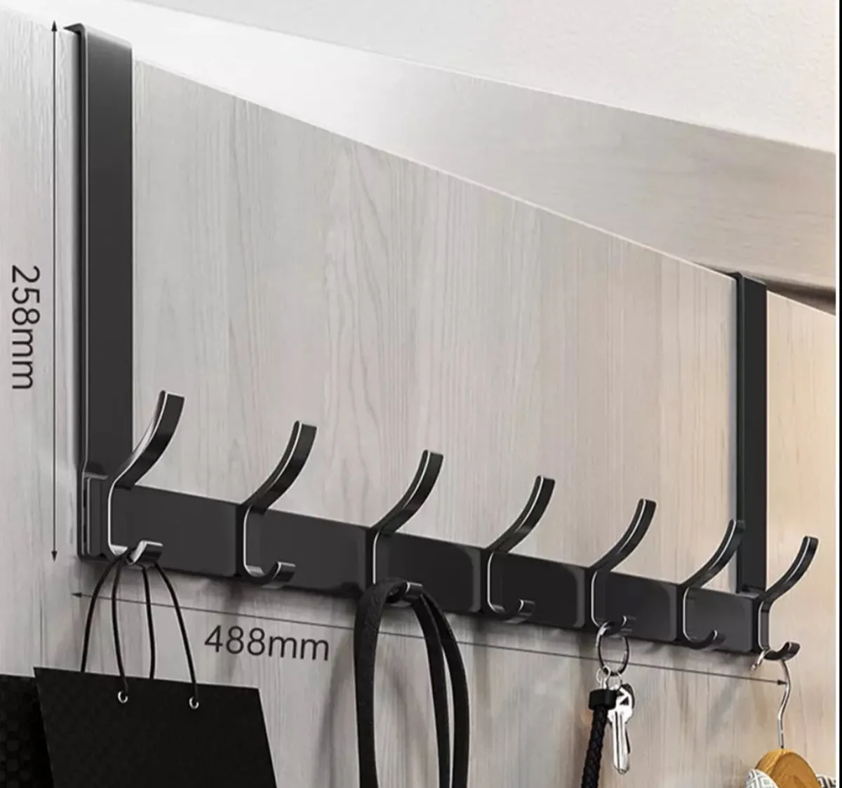 Over Door 7 Hooks Rail Hanger - Image 1