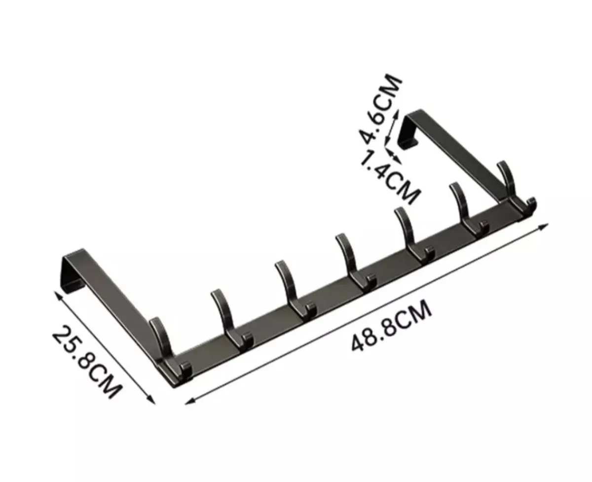 Over Door 7 Hooks Rail Hanger - Image 4