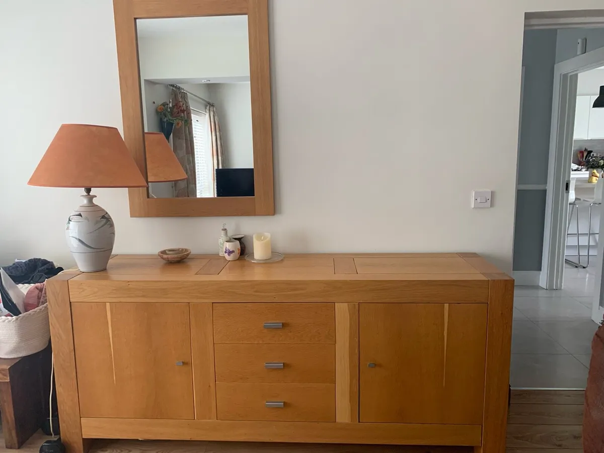 Pine Dresser and Mirror - Image 1