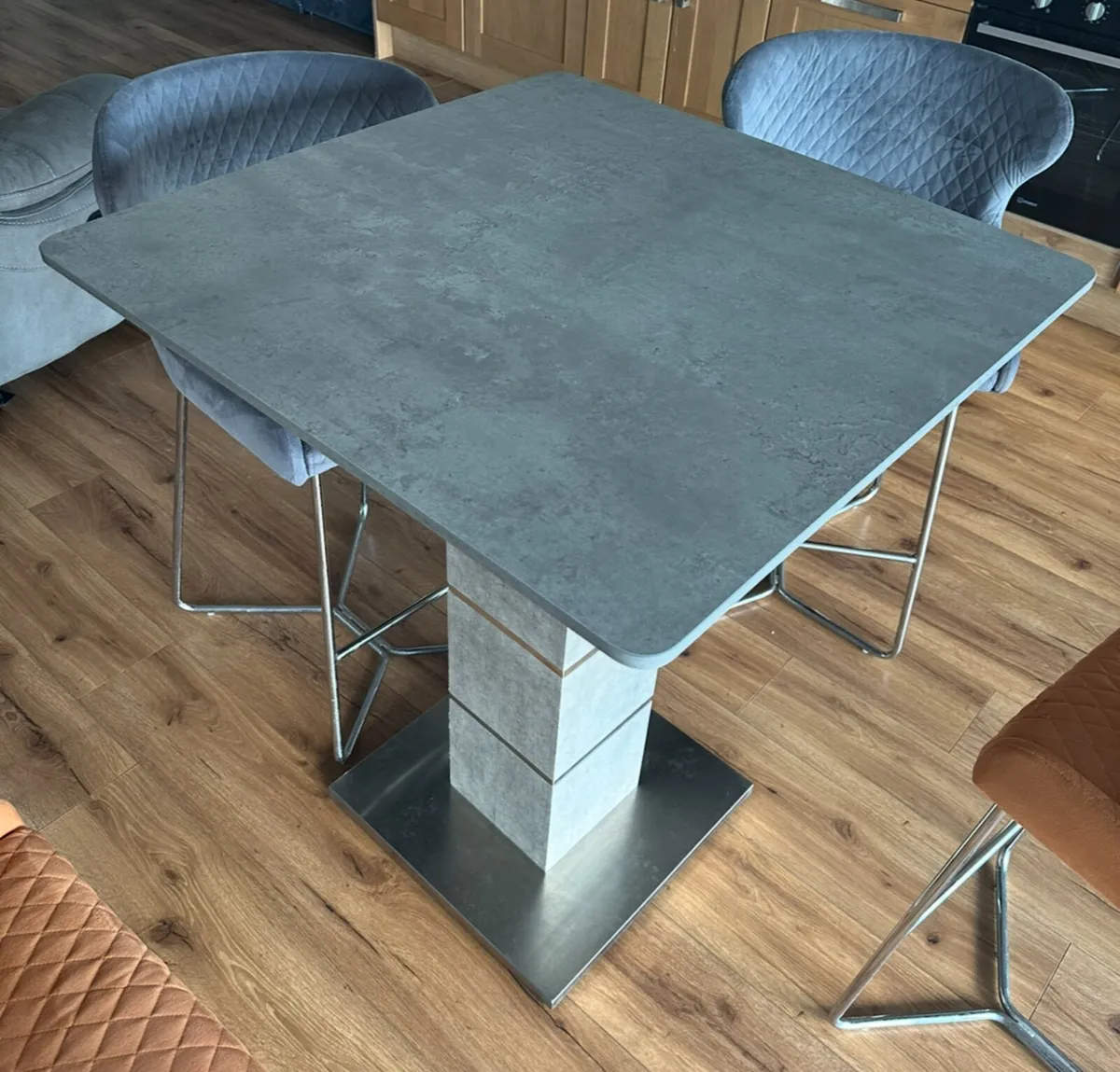 High table from Minogue furniture grey/marble - Image 3
