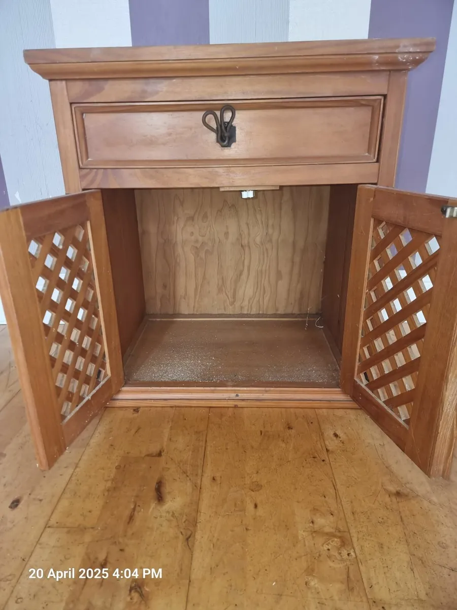 solid wood bedside locker - Image 1