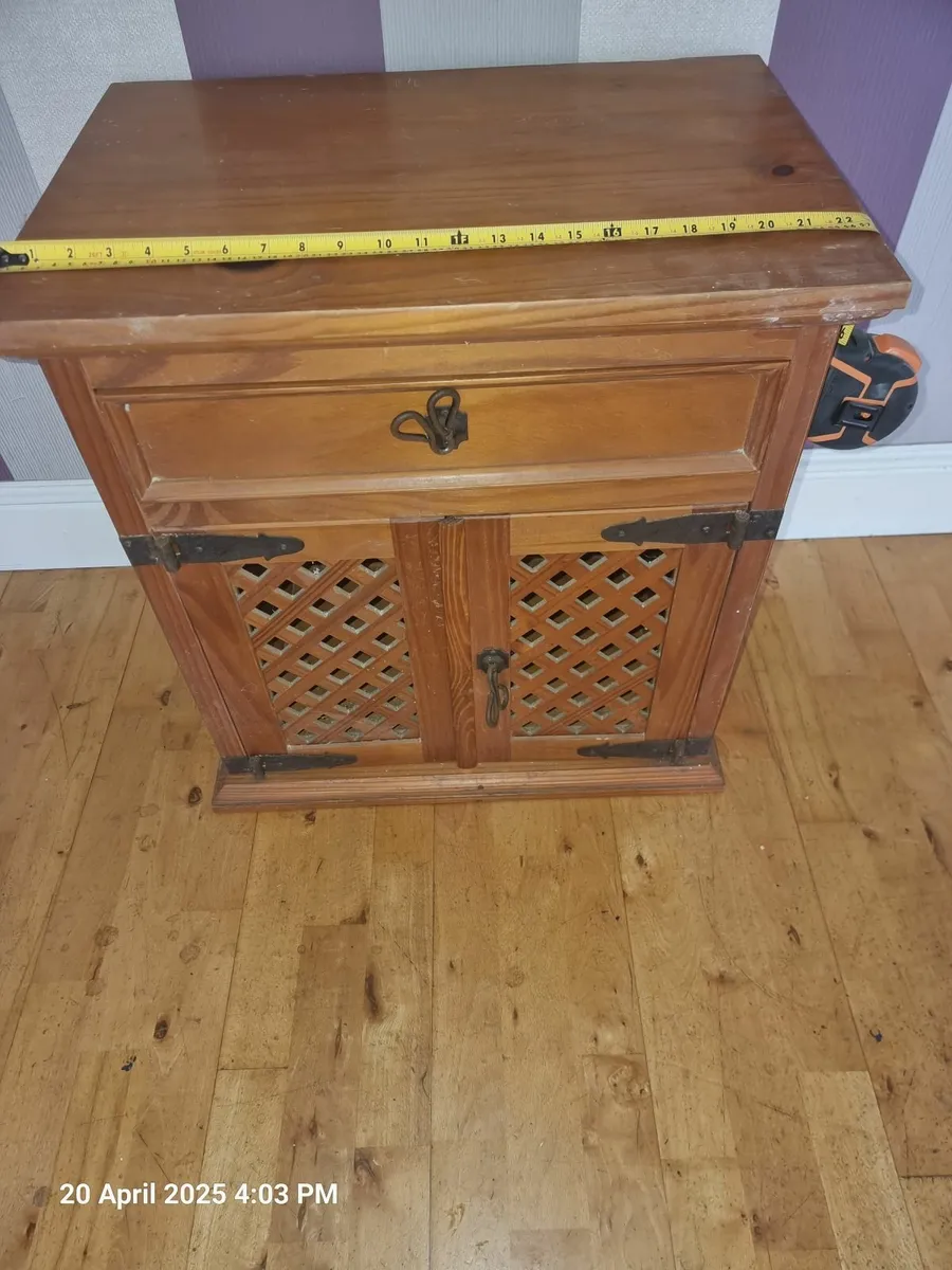 solid wood bedside locker - Image 3