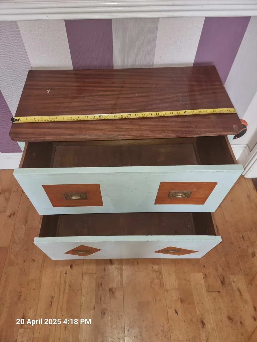 solid wool 2 drawer dressing table - Image 2