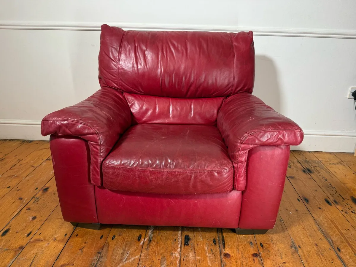 Two Leather Armchairs - Image 1
