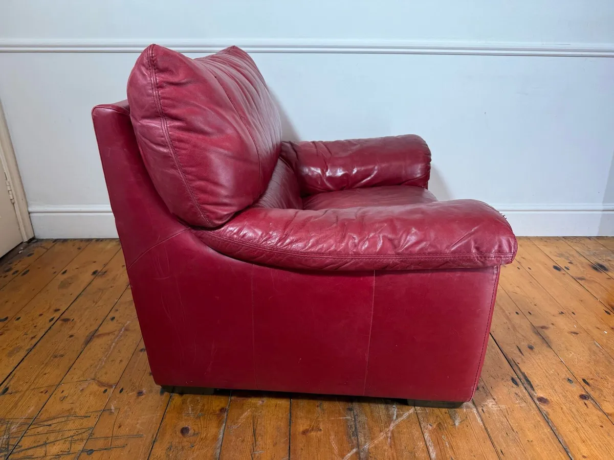 Two Leather Armchairs - Image 2