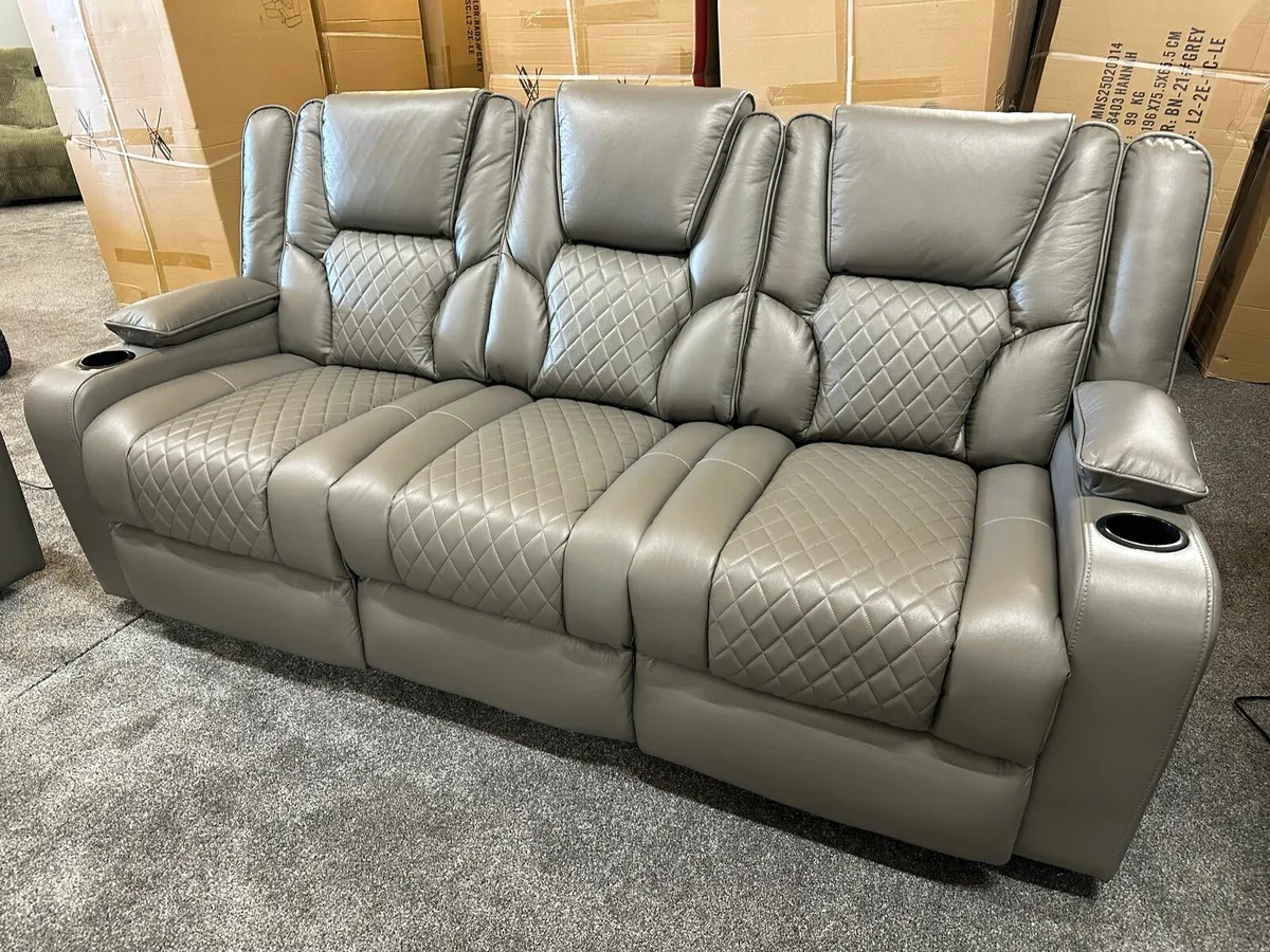 Electric Leather Recliner Sofas - Image 4