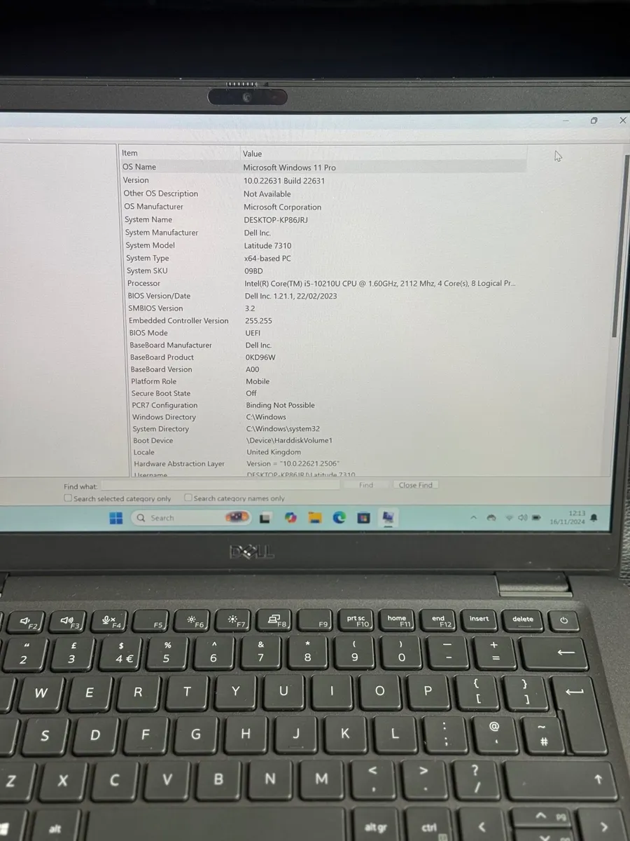 Dell Latitude 7310 Laptop i5/16GB/256SSD/FHD - Image 2
