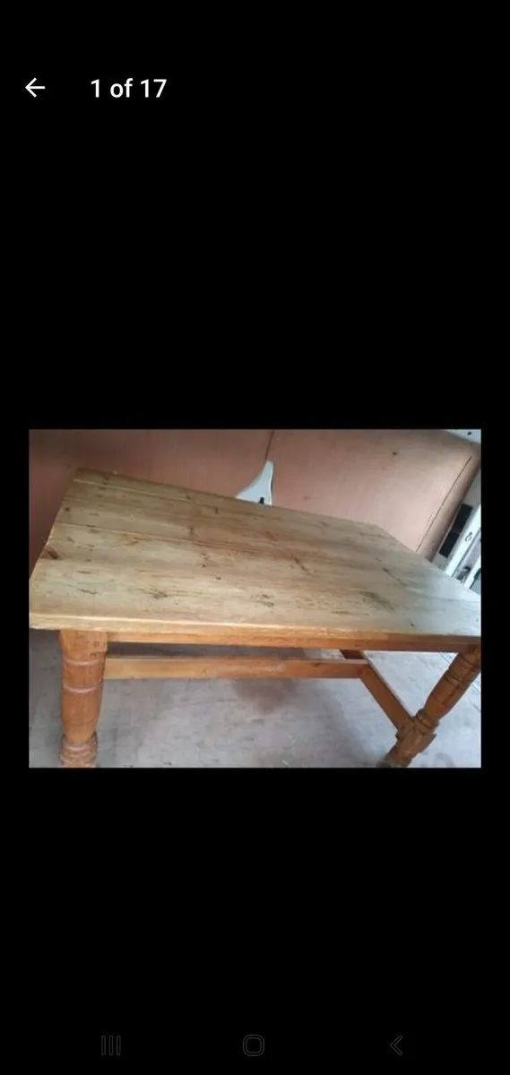Pitch pine antique table arts and crafts - Image 1