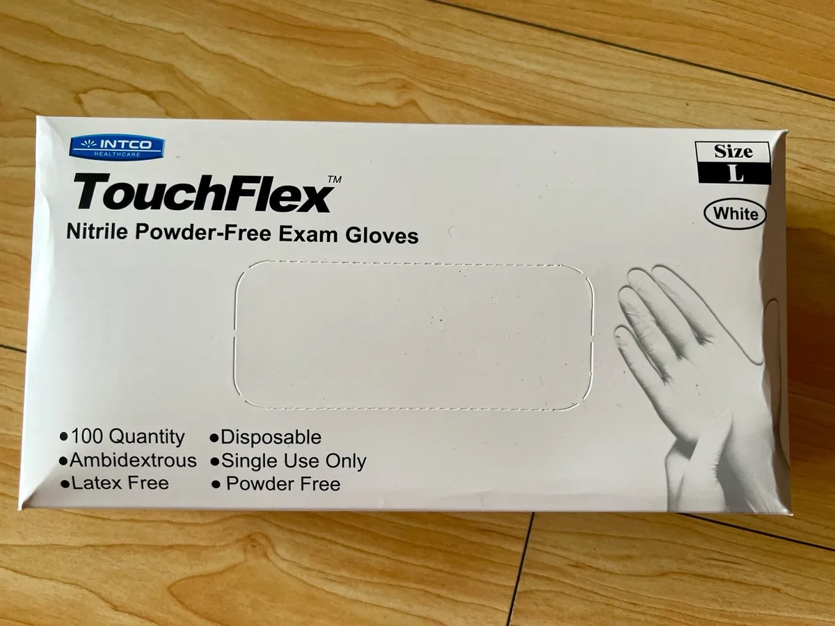 White Nitrile Gloves - Image 1