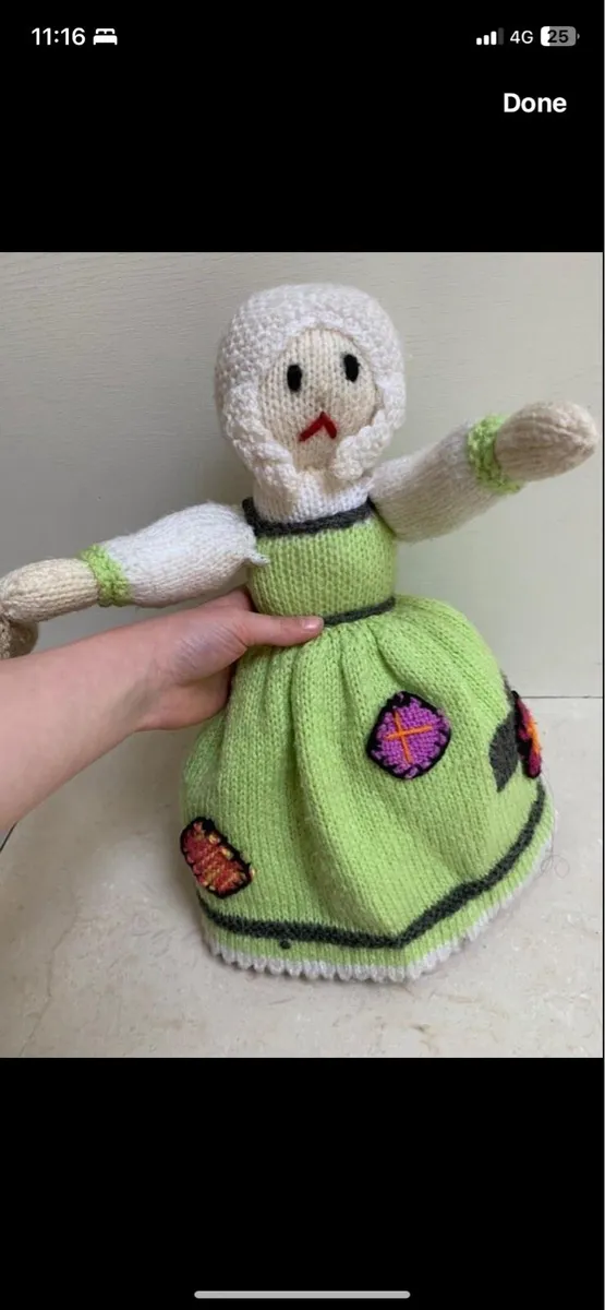 Inside out hand knitted doll - Image 1