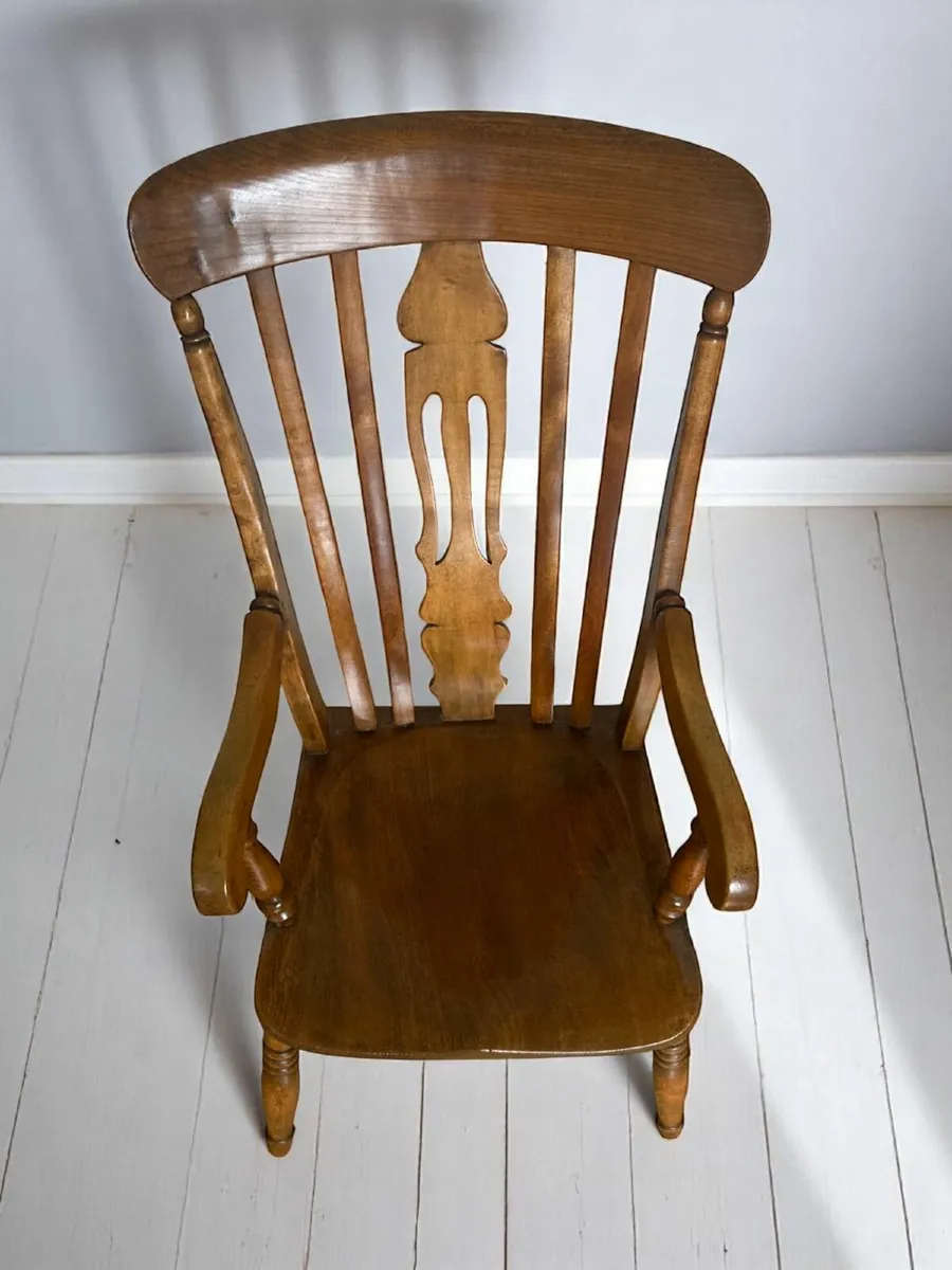 Antique Chair - Windsor Farmhouse Slat Back Chair. - Image 3