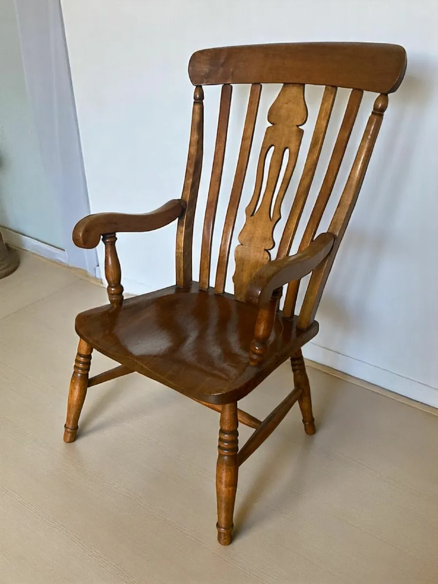 Antique Chair - Windsor Farmhouse Slat Back Chair. - Image 4