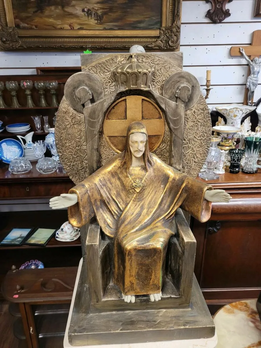 Large  art deco holly statue