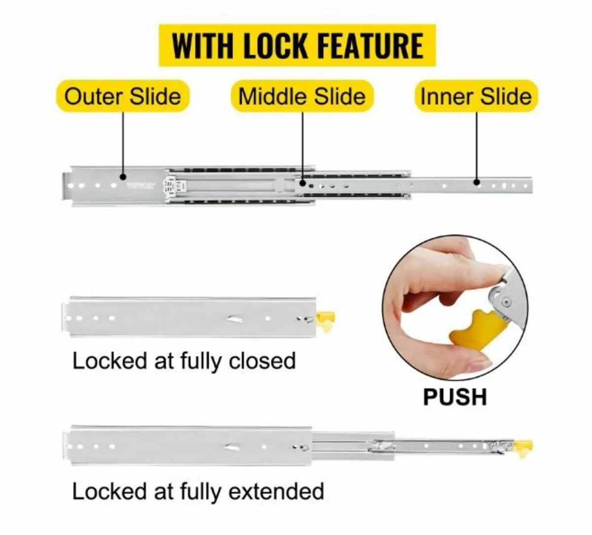 Heavy Duty Drawer Slides 40" Length - Image 3