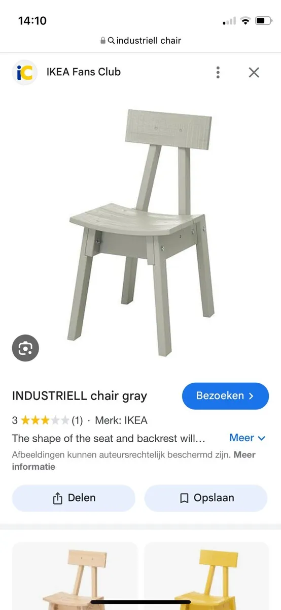 2x kitchen chair IKEA Industriell grey - Image 2