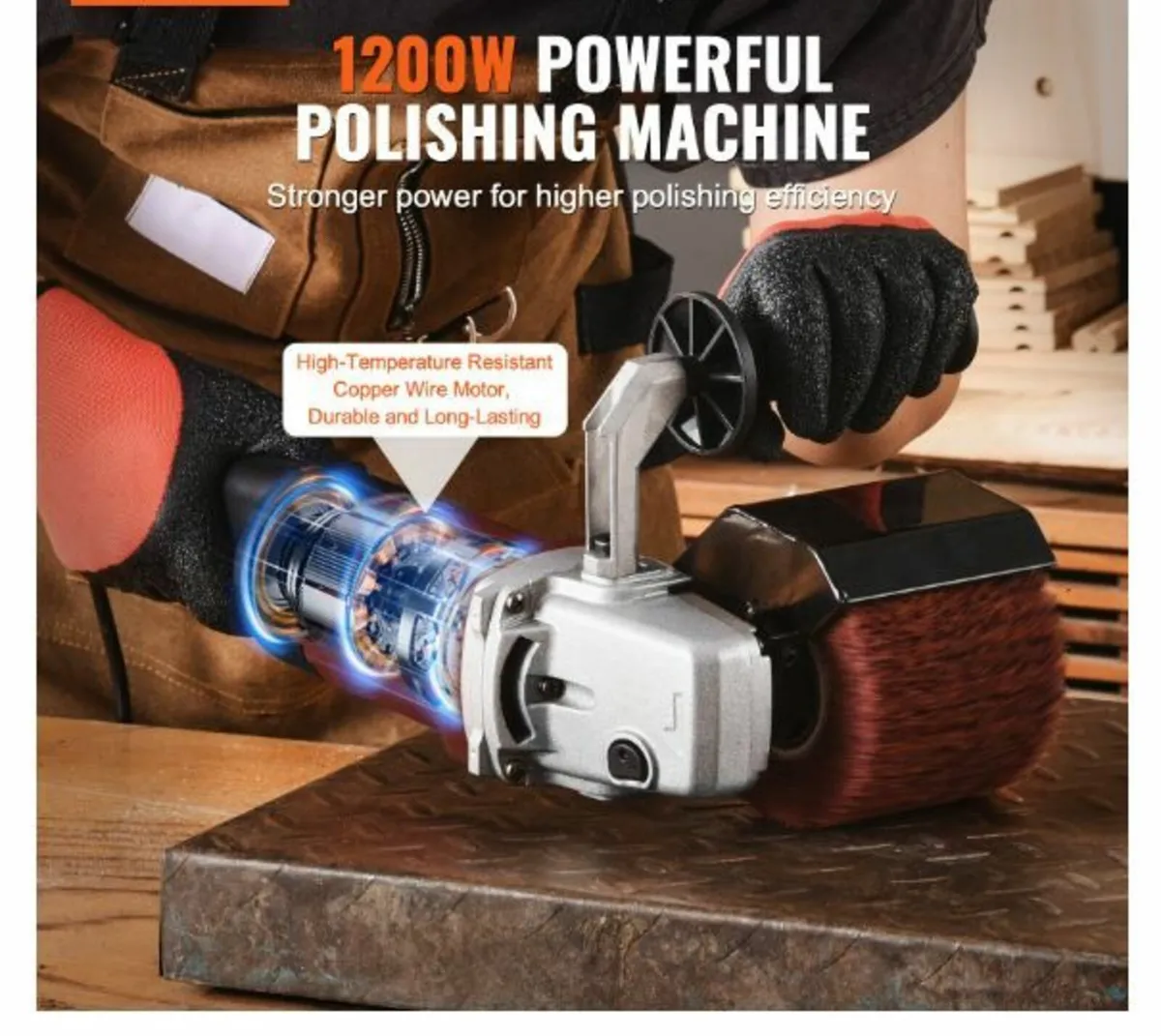 Burnishing Polishing Machine 1200W 6-Speed - Image 2