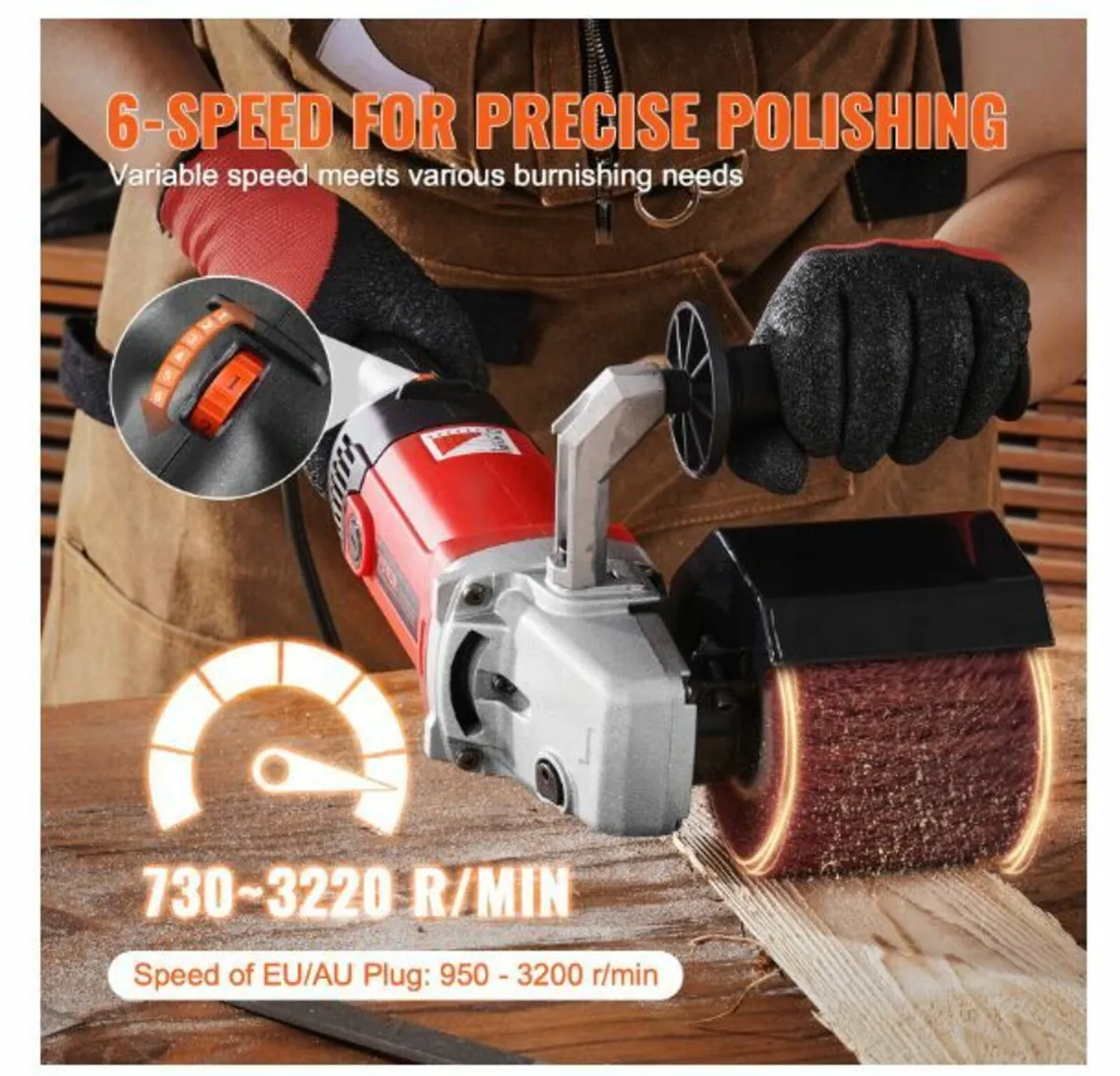 Burnishing Polishing Machine 1200W 6-Speed - Image 3