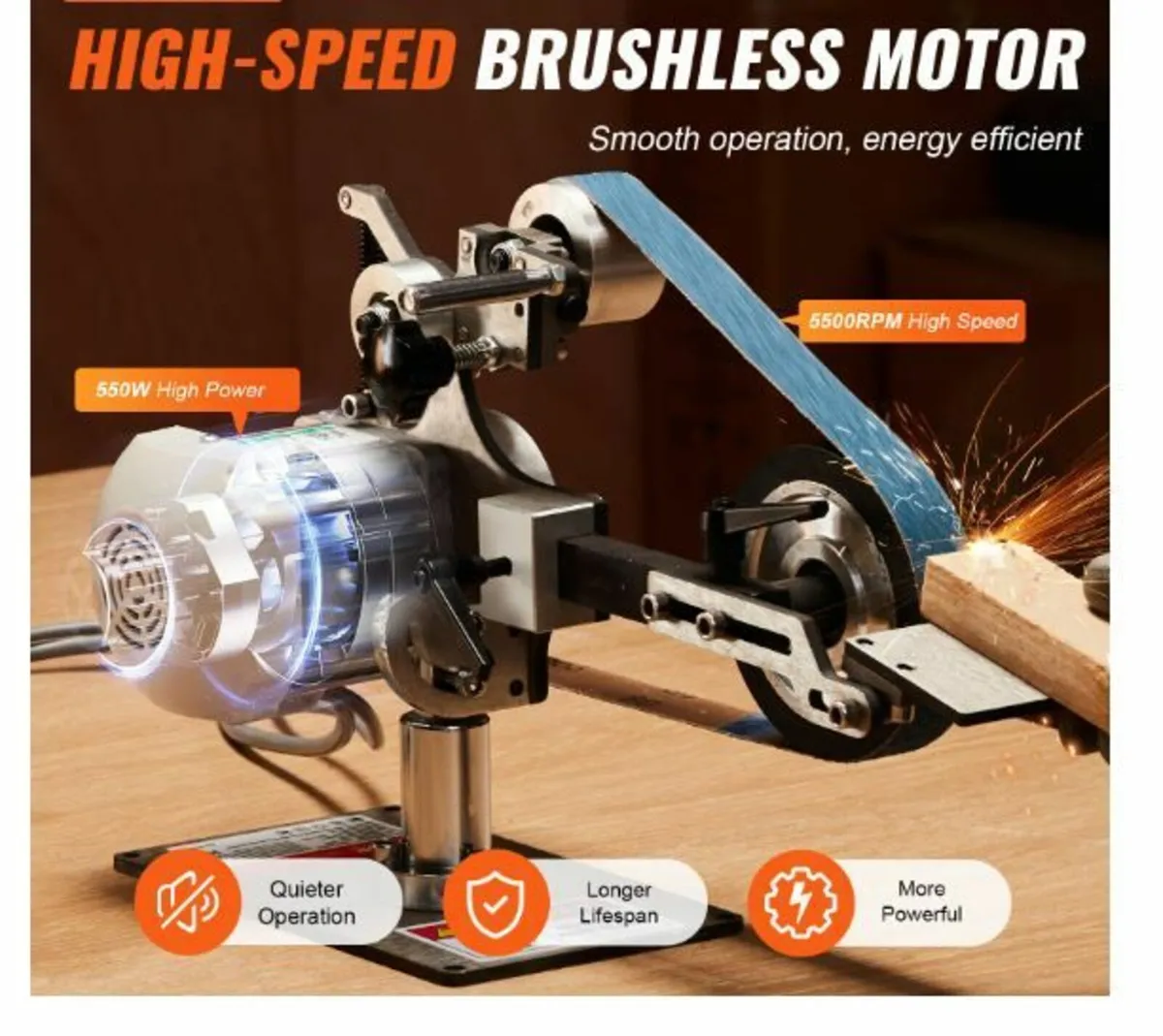 Belt Grinder Sander 30 x 1-Inch Variable Speed - Image 3