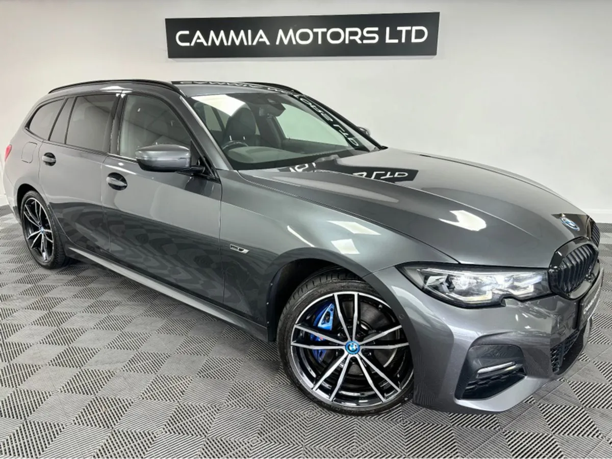 BMW 3 Series BMW 330E M Sport Auto black Leather - Image 1
