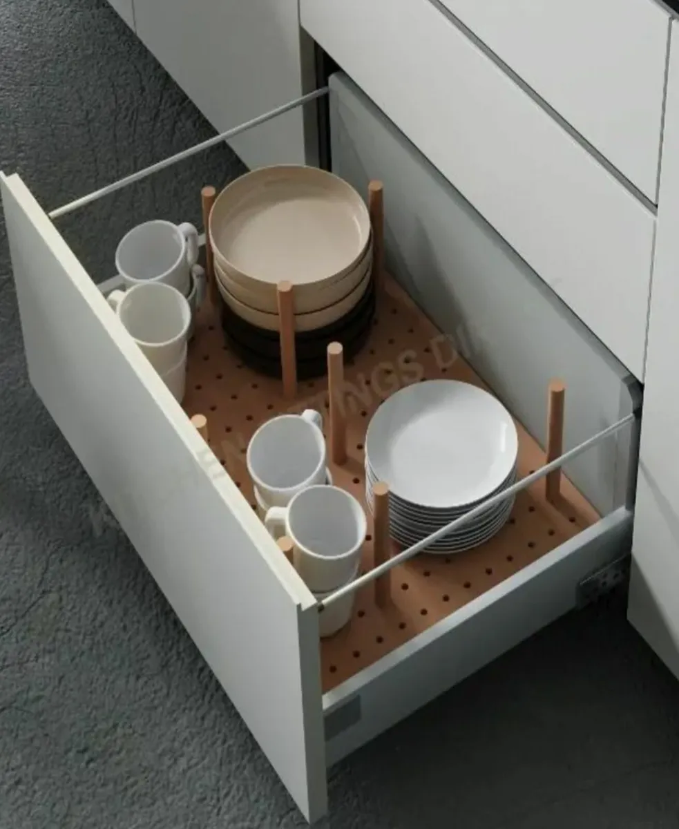 Solid wood peg boards for kitchen drawers - Image 2