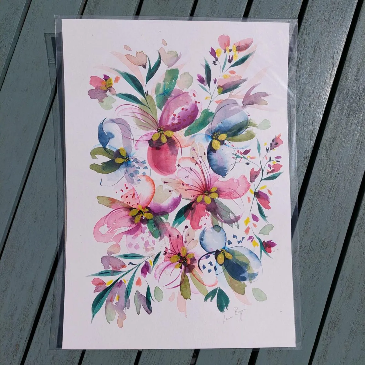 Original Watercolour Floral Painting - Image 2