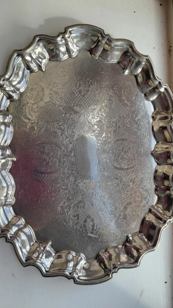 Vintage silver plated tray. - Image 1