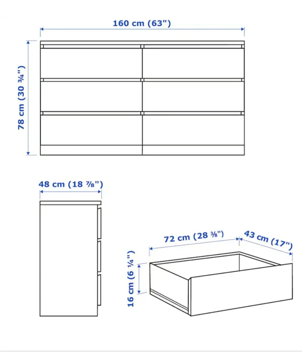 Large white chest of drawers IKEA - Image 3