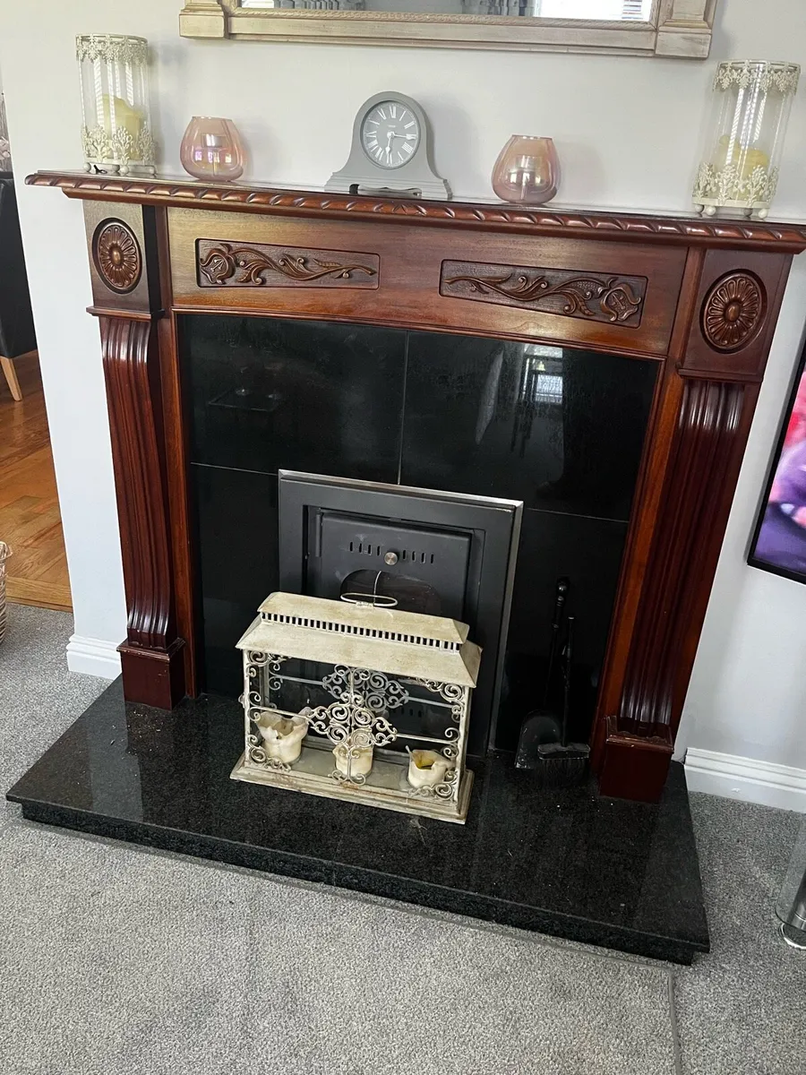 Fireplace and granite hearth - Image 1