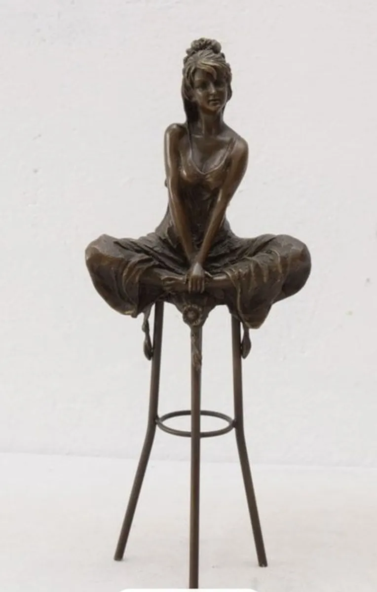 Woman On A Stool - Bronze (Signed) - Image 1