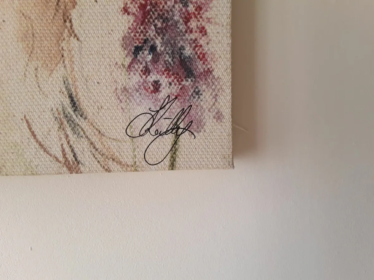 Painting on canvas titled    wishes and kisses - Image 4