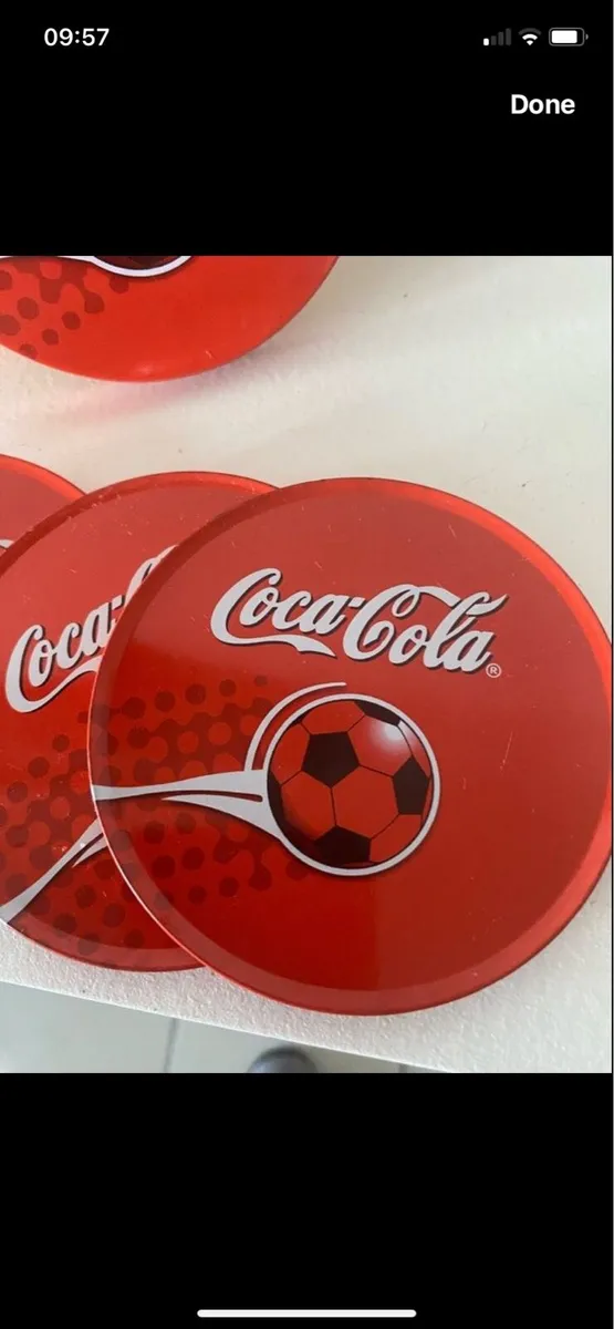 Coca Cola Football Coasters Set - Image 2
